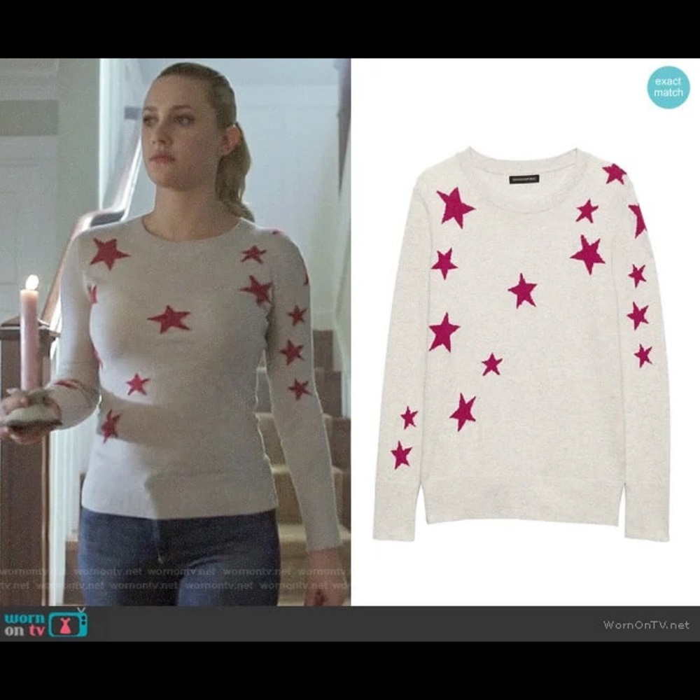 Merino Wool Star Sweater- as seen on riverdale!